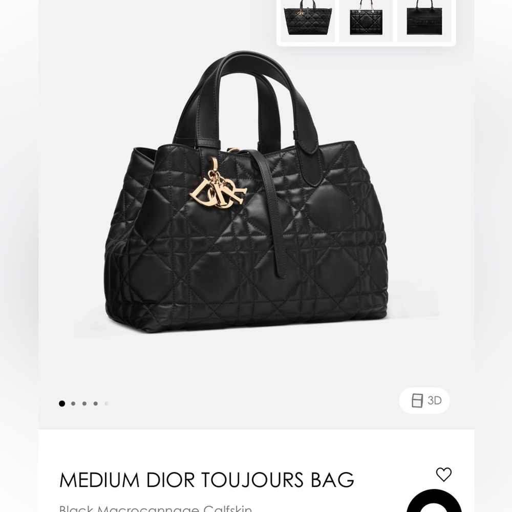 MEDIUM DIOR TOUJOURS BAG